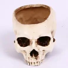 Acessórios para o Festival de Fantasmas de Halloween, Decoração de Cenário, Vaso de Flores de Resina em Forma de Crânio