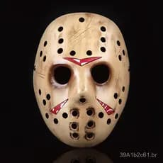 Máscara de Resina de Terror Edição de Colecionador com Tema de Filme de Halloween Freddy vs. Jason, Mercadoria de Filme,