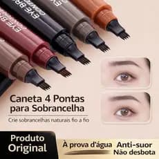Caneta Delineadora de Sobrancelhas 4D – À Prova D’Água e Anti-Borrões