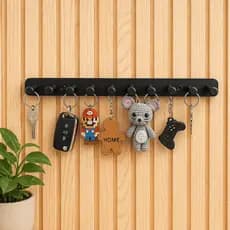 Porta Chaves de Parede 10 Ganchos Organização Decoração Funcional Design Moderno Estável Ambiente Casa