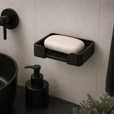 Suporte Porta Sabonete Parede Dupla Face Sem Furo Banheiro Box Chuveiro Drenagem Rápida Universal