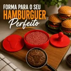 Forma de Hambúrguer com Marcador Churrasco Molde Hamburguer Prensa Manual Modelador Carne
