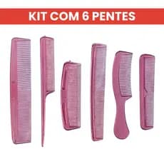 Pentes Simples Em Plástico Acrílico Kit Com 6 Modelos
