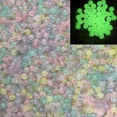 400 Pçs Miçanga Efeito Luminoso 6mm-50g-colorido