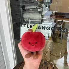 Kawaii Vermelho Maçã Plushie Brinquedo Bonito Chaveiro Saco Pingente Crianças Presentes De Natal