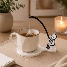 Suporte Sache De Cha Pescador Criativo Porta Caneca Infusor