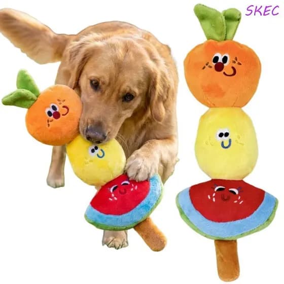 SKEC Plush Tanghulu Sound Toy , Brinquedo Criativo De Desenho Animado Para Cachorro Estridente , Brinquedos Interativos