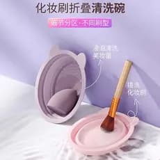 Material de Silicone escova de maquiagem pratos de limpeza não machuca as cerdas beleza ovo Puff limpador