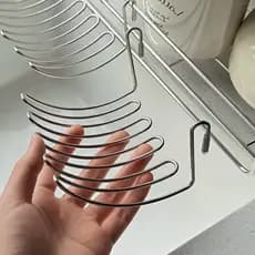 Cesta de malha de drenagem de aço inoxidável expansão pequeno cabide Rack de armazenamento cesta expansão bens doméstico