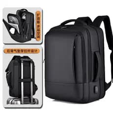 Mochila de expansão de grande capacidade masculina para viagens de negócios 17.3 mochila para computador