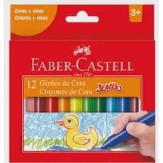 Giz de Cera Jumbo 12 Cores Faber Castell