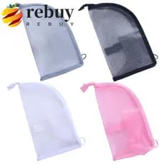 REBUY1 Bolsa De Maquiagem Portátil 1 Peça , Higiene Pessoal Armazenamento , Pasta De Dente , Malha De Viagem Cosméticos