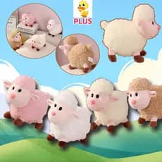 Mais ✨ Novo 4 Cores Ovelha Brinquedo De Pelúcia Macio Cordeiro Boneca Animais Divertidos Quente Companhia Plshie Dia Das