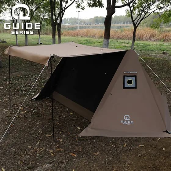 Bulin Mountain Outdoor Double Peak Canopy Toldo revestido de prata Camping Cooking 2 pessoas Tenda Oxford à prova d'água