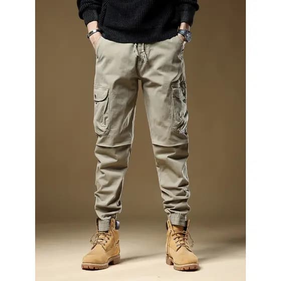 Street Wear macacão masculino primavera outono estilo fino-ajuste em linha reta ins zíper decoração calças casuais outon