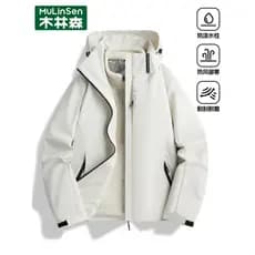 Mulinsen jaqueta ao ar livre feminina três-em-um destacável outono inverno novo estilo jaqueta masculina forro de lã eng