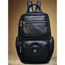 Mochila pequena de couro genuíno genuíno masculina de primeira camada de couro de vaca bolsa de peito mensageiro multifu