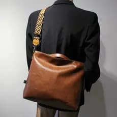 Rua na moda simples bolsa de ombro estilo preguiçoso ins couro macio saco do mensageiro grande capacidade masculino femi