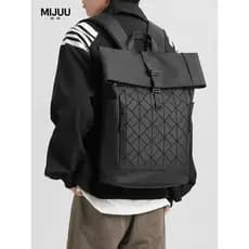 Procurando Old Street Wear High-End Mochila Masculina Casual Commuter Computador Mochila Masculina Bolsa Escolar de Viag