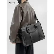 Procurando velho negócio Commuter primeira camada de couro portátil maleta computador masculino mochila ombro saco do me