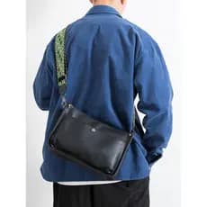 Threebox bolsa de ombro masculina flor verde alça de ombro contraste cor couro macio saco do mensageiro único Casual sac