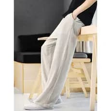 Calças de linho calças masculinas verão estilo chinês algodão linho calças retas Drape solto calças de perna larga calça