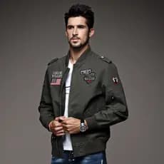Primavera jaqueta masculina primavera outono uniforme uniforme militar jaqueta fina masculina versão coreana uniforme de