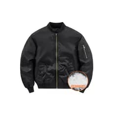 Pato branco para baixo inverno novo estilo jaqueta masculina curto engrossado ma1 bombardeiro jaqueta masculina Street W