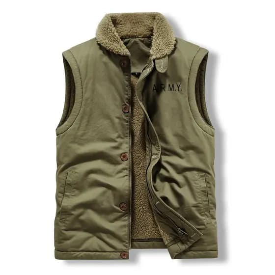 W inverno N1 Deck jaqueta acolchoada jaqueta acolchoada estilo americano engrossado forro de lã Workwear colete jaqueta