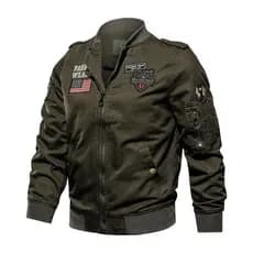 Terno de vôo jaqueta masculina mais gordura plus Size primavera outono estilo fino estilo militar solto terno da força a