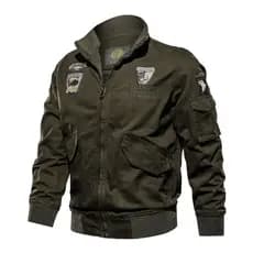 Uniforme Militar Alemão Força Aérea No. 1 jaqueta fina masculina Plus Size solta jaqueta de algodão puro europeu america