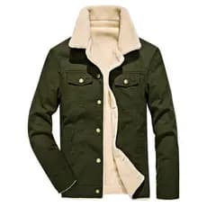 Forro de lã de inverno engrossado jaqueta masculina lã de cordeiro acolchoado jaqueta de lã de cordeiro Retro bombardeir