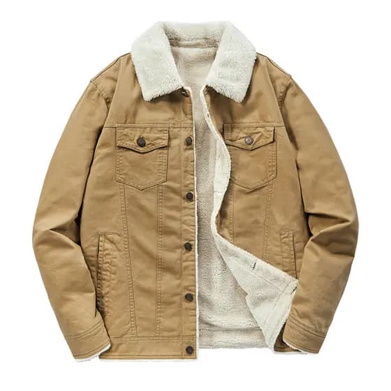 Jaqueta de lã de cordeiro masculina outono inverno forro de lã macacão acolchoado de algodão engrossado jaqueta acolchoa