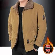 2025 novo estilo jaqueta masculina inverno forro de lã engrossado solto tamanho grande listrado algodão acolchoado jaque