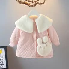 Crianças crianças roupas meninas mais lã engrossado algodão casaco jaqueta 2022 inverno novo estilo bebê moda casaco de