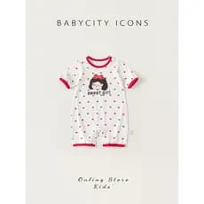 Bebê cidade bebê menina dos desenhos animados macacão verão bebê Super bonito Casual macacão bebê criança luz amor Outin