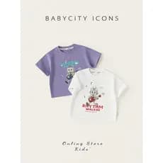 Babe City meninos camiseta de manga curta 2026 verão novo estilo infantil bonito menino roupas superiores moda roupas de