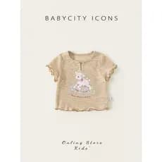 Bebê cidade meninas camiseta de manga curta 2026 verão novo estilo roupas crianças Super agradável topos bebê moda roupa