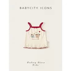 Babe City meninas colete 2026 verão novo estilo bebê menina Super elegante estilingue crianças roupas babados topo