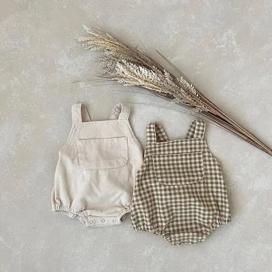 Macacão de bebê estilo outono veludo bolso cinta macacão bebê estilingue triângulo macacão roupas de bebê na moda