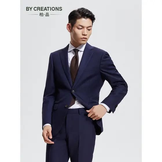 Cipreste lã pura Anti-rugas terno de negócios jaqueta masculina fácil de cuidar viagem profissional Formal Wear noivo te