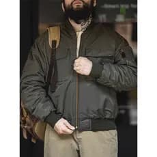 Moderno ferramentas americano Retro MA1 bombardeiro jaqueta uniforme de algodão estilo militar engrossado uniforme beise