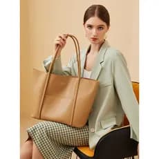 Moda Casual couro genuíno bolsa feminina bolsa Tote Retro grande saco de trabalho Commuter bolsa ombro grande capacidade