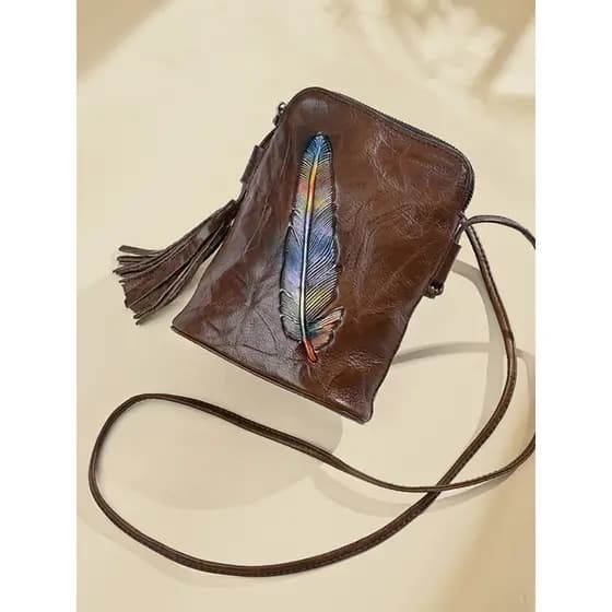 Senhoras saco do mensageiro de um ombro Casual pequena mochila couro genuíno em relevo saco primeira camada de couro pes
