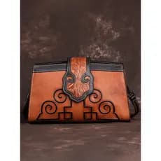Bolsa feminina de couro genuíno Vintage multifuncional bolsa de embreagem primeira camada de couro bolsa mensageiro de o