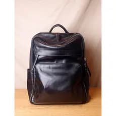 Bolsa masculina de couro genuíno de negócios mochila masculina de grande capacidade bolsa de computador masculina High-E