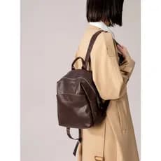 Vegetal curtido primeira camada de couro mochila feminina 2026 novo estilo moda All-Match Commuter mochila grande capaci