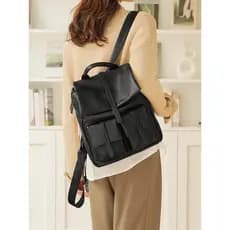 Mochila de couro genuíno feminina 2026 novo estilo bolsa escolar de grande capacidade bolsa de computador feminina mochi