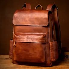 Tempo lento Retro na moda primeira camada vegetal curtido mochila artesanal de couro genuíno mochila lazer masculino sac