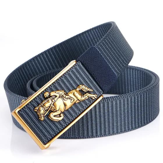 Cinto trançado de Nylon respirável masculino jovem estudante não poroso fivela automática cinto jeans Casual All-